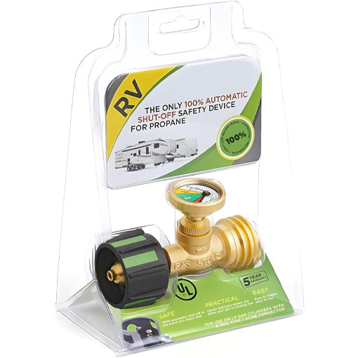 RV Propane Tank Gauge with Leak Detector & Emergency Shut-Off