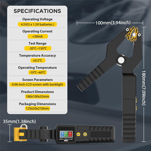 HVAC Digital Temperature Clamp Meter