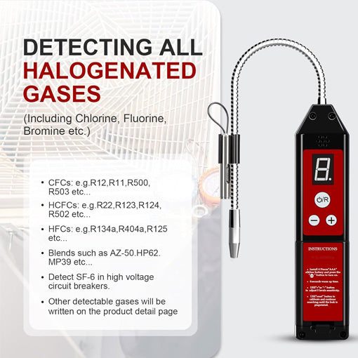 Refrigerant Leak Detector with LED Light