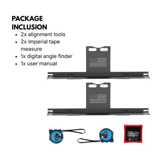 Toe Alignment Plate Kit with Digital Angle Gauge