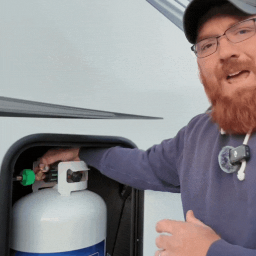 RV Propane Tank Gauge with Leak Detector & Emergency Shut-Off