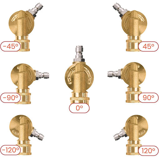 240-Degree Quick Connect Pressure Washer Pivoting Coupler
