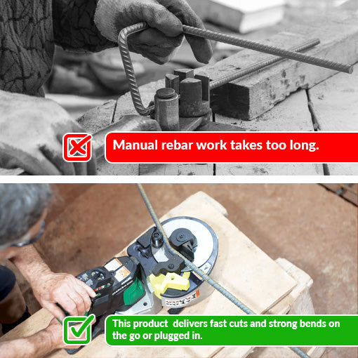 2-in-1 Cordless Rebar Bender & Cutter