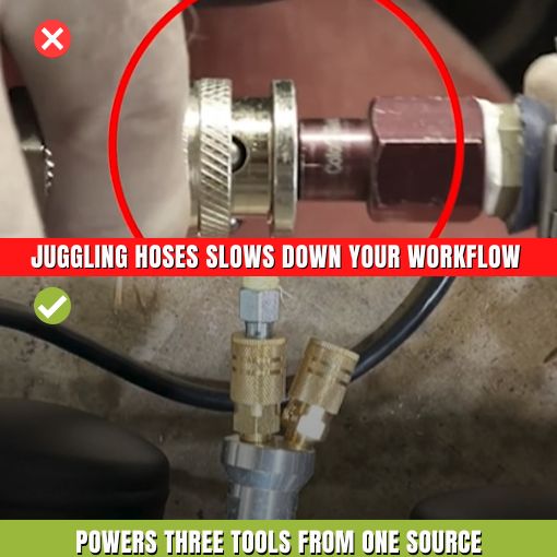 3-Way Round Air Manifold and Splitter