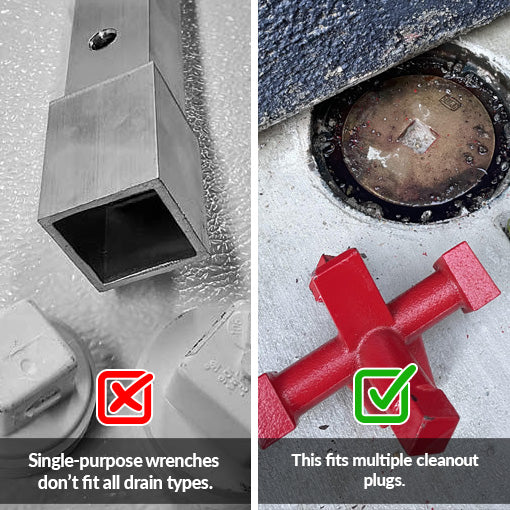 6-Way Cleanout Plug Wrench