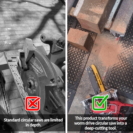 Beam Cutter Attachment for Worm Circular Saws