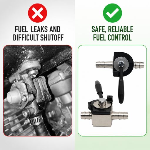 Universal 1/4" Steel Inline Fuel Gas Shut Off Valve Replacement