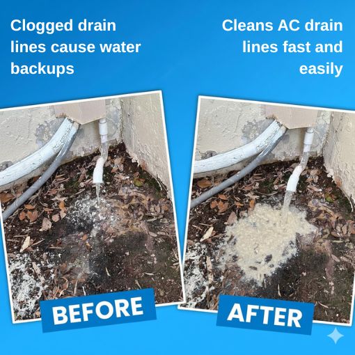 Fast & Easy AC Drain Line Cleaning System