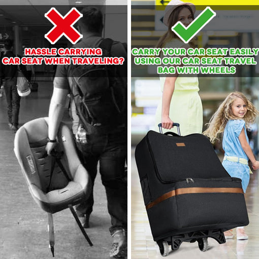 Car Seat Travel Bag with Wheels