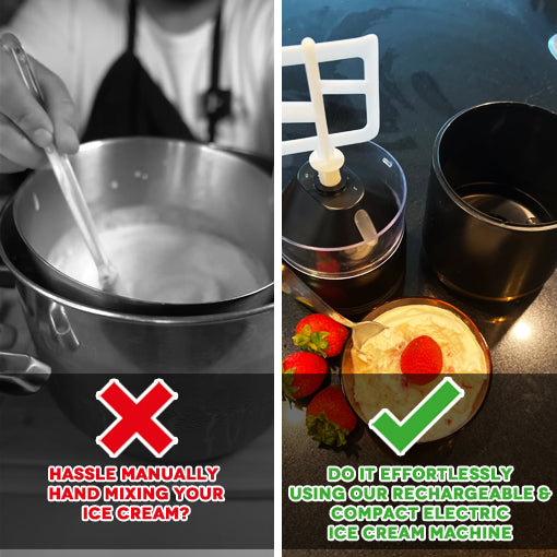 Rechargeable & Compact Electric Ice Cream Machine