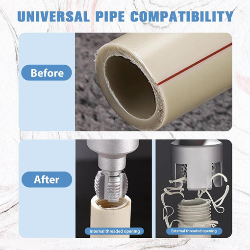 2-in-1 Internal & External Pipe Threading Tool Set