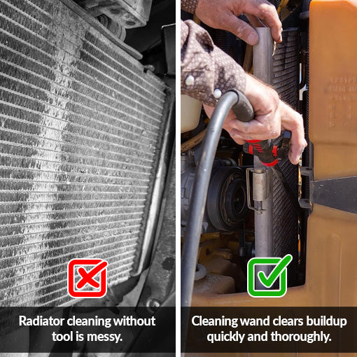 Radiator Water and Air Cleaning Wand