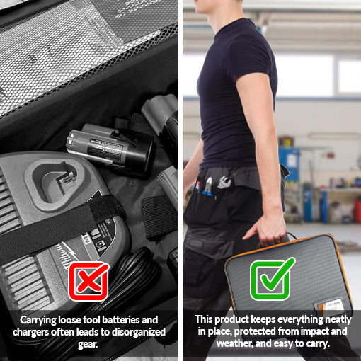 Hard Tool Battery Carrying Case
