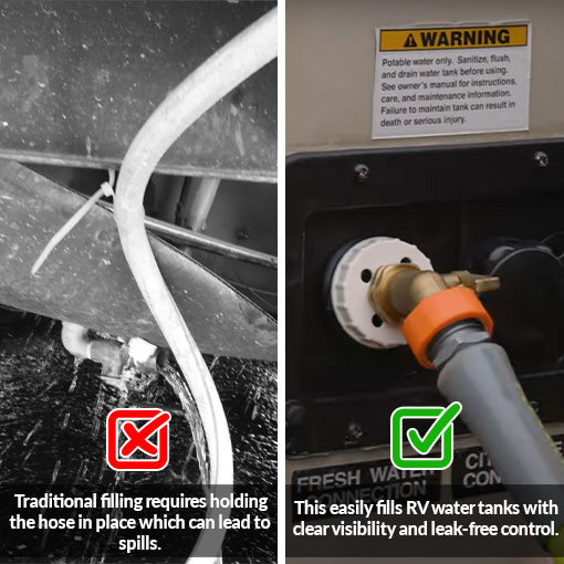 RV Secure Hands Free Water Tank Fill