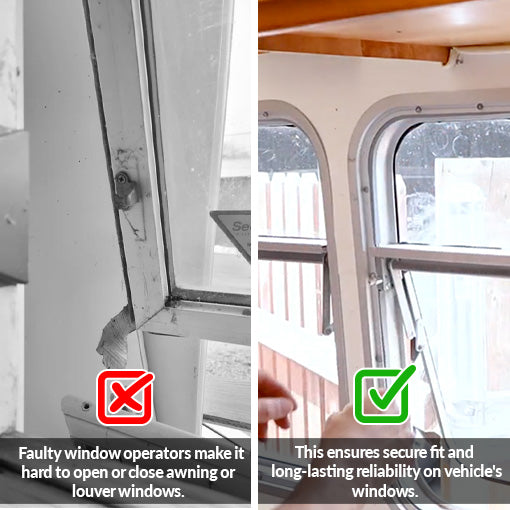 Right Hand RV Window Slant Sill Operator Replacement