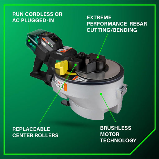 2-in-1 Cordless Rebar Bender & Cutter