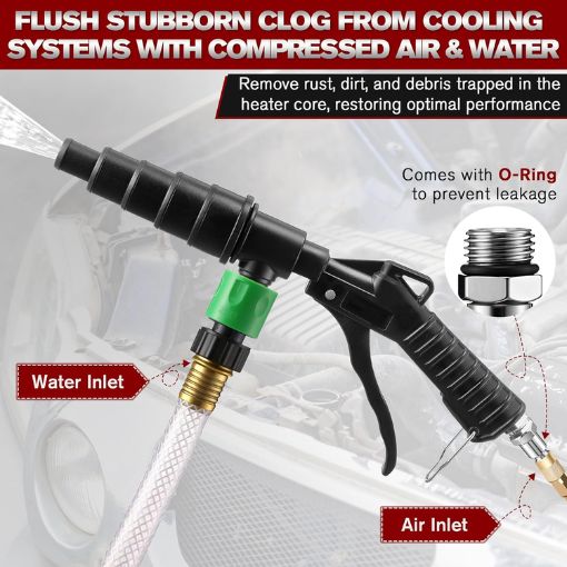 Air and Water Combo Coolant System Flushing Set