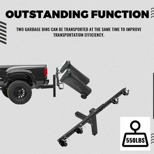 Adjustable Double Trash Can Hauler