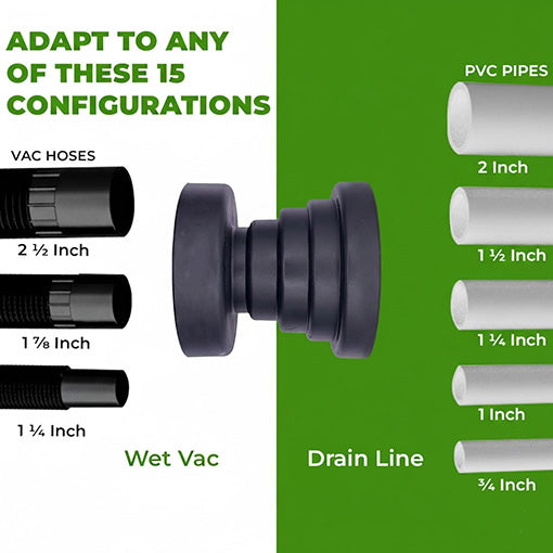 Multi Vacuum Hose to PVC Pipe Adapter