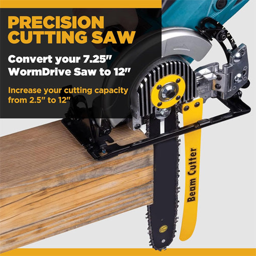 Beam Cutter Attachment for Worm Circular Saws
