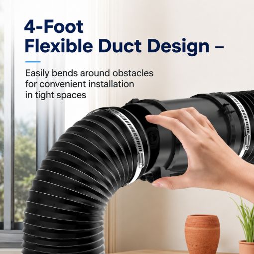 Noise Reducer HVAC 4-Inch Insulated Flexible Duct