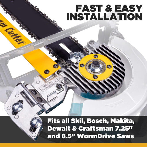 Beam Cutter Attachment for Worm Circular Saws