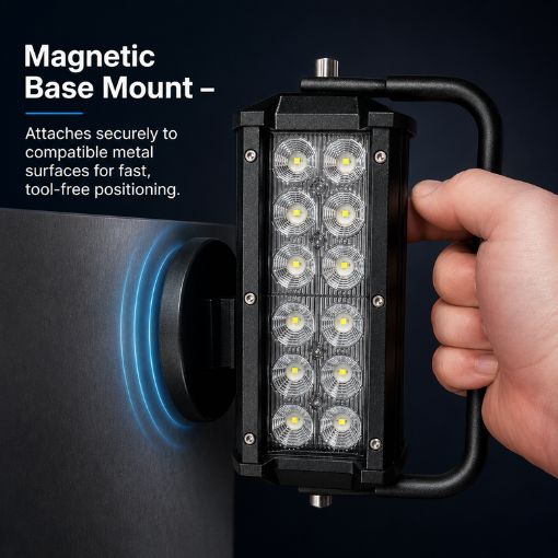Universal Magnetic 36W LED Work Light for Tractors, Forklifts, Lawn Mowers
