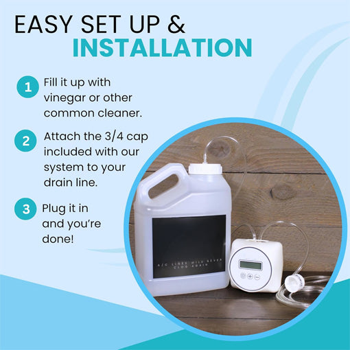 Automated A/C Drain Line & Drain Pan Cleaning System