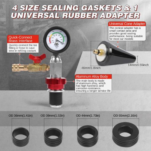 Pneumatic Quick Coolant Vacuum Refill Kit