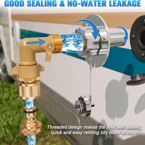 RV City Water Inlet Replacement with 90-Degree Elbow