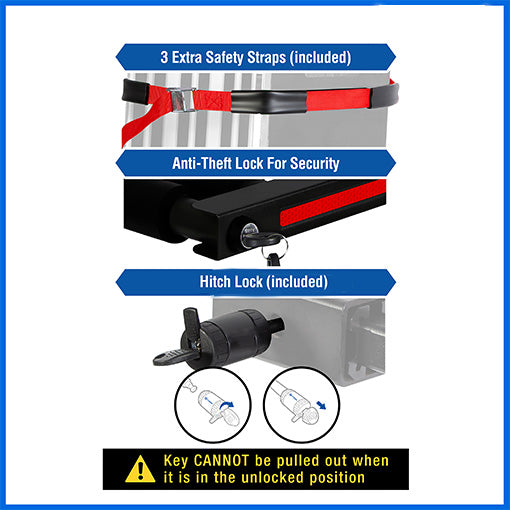 Vertical Hitch-Mounted Ski & Snowboard Rack