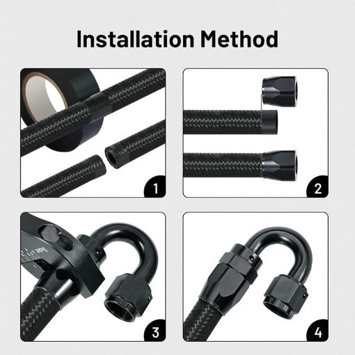 6AN Swivel Fuel Line Hose End Fitting Kit