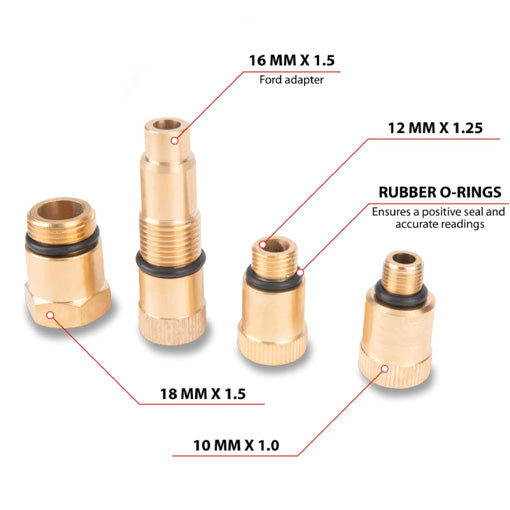 Compression Tester Spark Plug Adapters Set