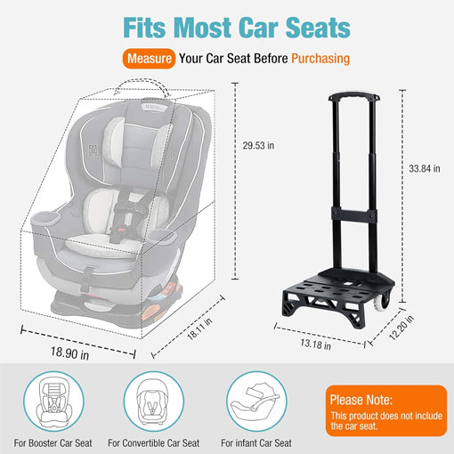 Car Seat Travel Bag with Wheels