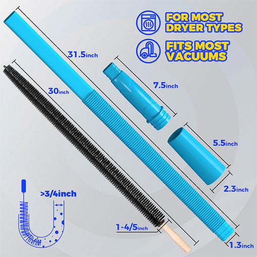 Flexible Dryer Lint Vacuum Attachment