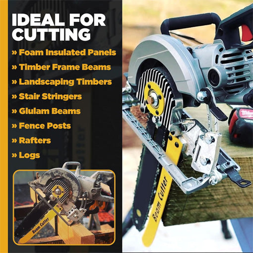 Beam Cutter Attachment for Worm Circular Saws