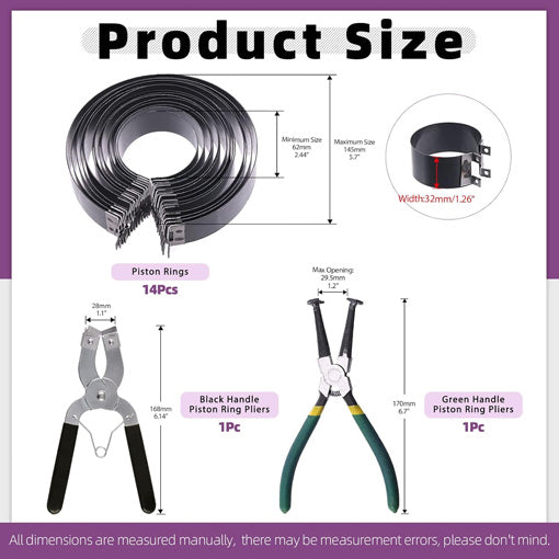 Engine Piston Ring Compressor Tool Set