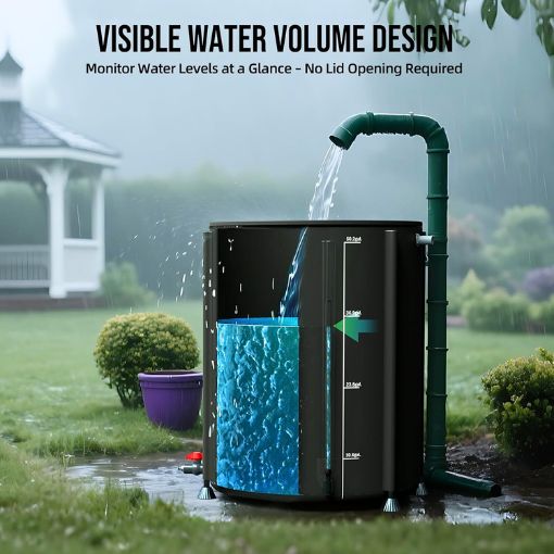 Collapsible Rain Barrel Water Collection System