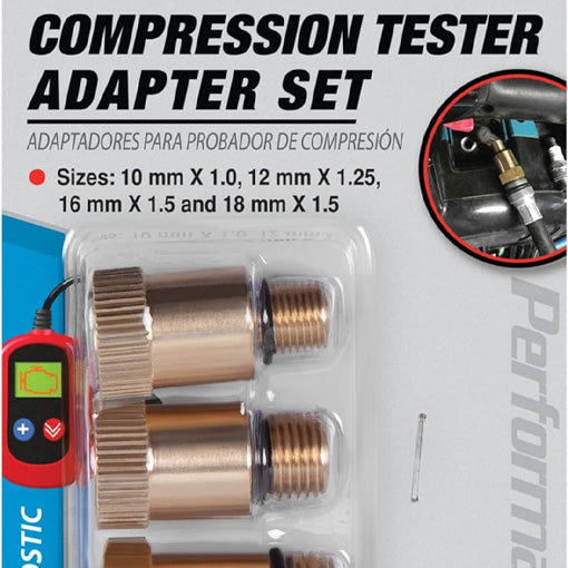 Compression Tester Spark Plug Adapters Set