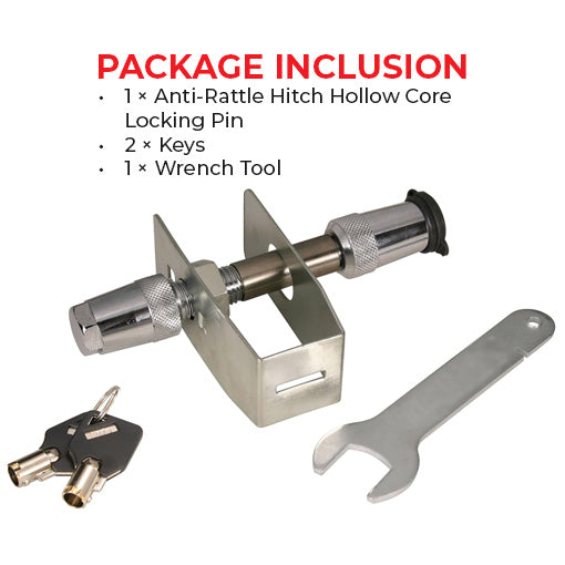Anti-Rattle Hitch Hollow Core Locking Pin