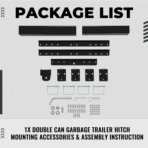Adjustable Double Trash Can Hauler