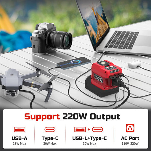 220W Portable Battery Power Inverter Generator