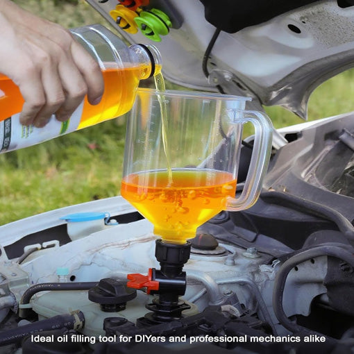 Spill-Proof Engine Oil Funnel Kit