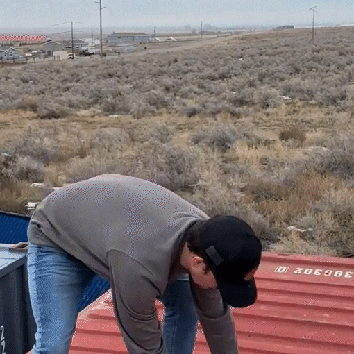 Solar-powered Ventilation for Ribbed Conex Shipping Container