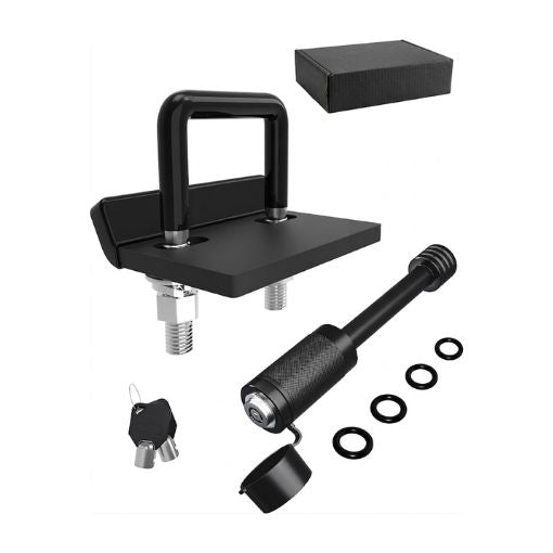 Anti-Rattle Hitch Tightener Clamp and Hitch Pin Lock Set