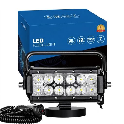 Universal Magnetic 36W LED Work Light for Tractors, Forklifts, Lawn Mowers