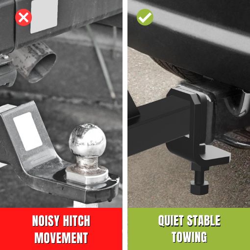 2" Anti Rattle Hitch Clamp with Silencer Pads