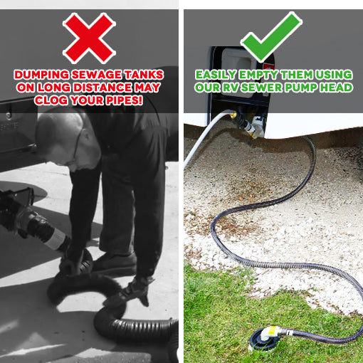 RV Sewer Pump Head