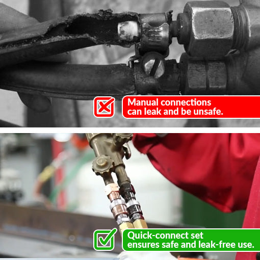 Oxy-Fuel Quick Connect Torch To Hose Coupler Set