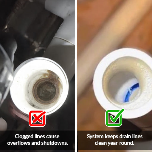 Automated A/C Drain Line & Drain Pan Cleaning System